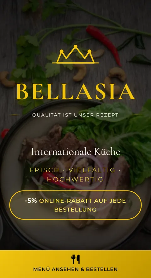 Website von Bellasia in Stadtallendorf auf dem Handy